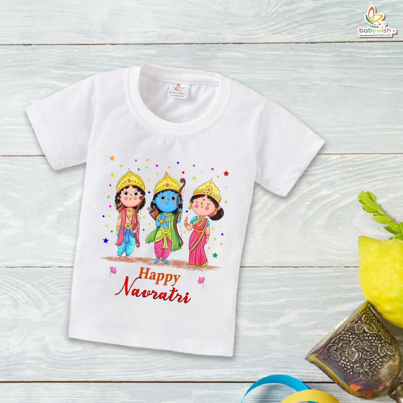 Baby Navratri T-Shirt for Boys and Girls – My First Dussehra Outfit – Happy Navratri Print – Babywish