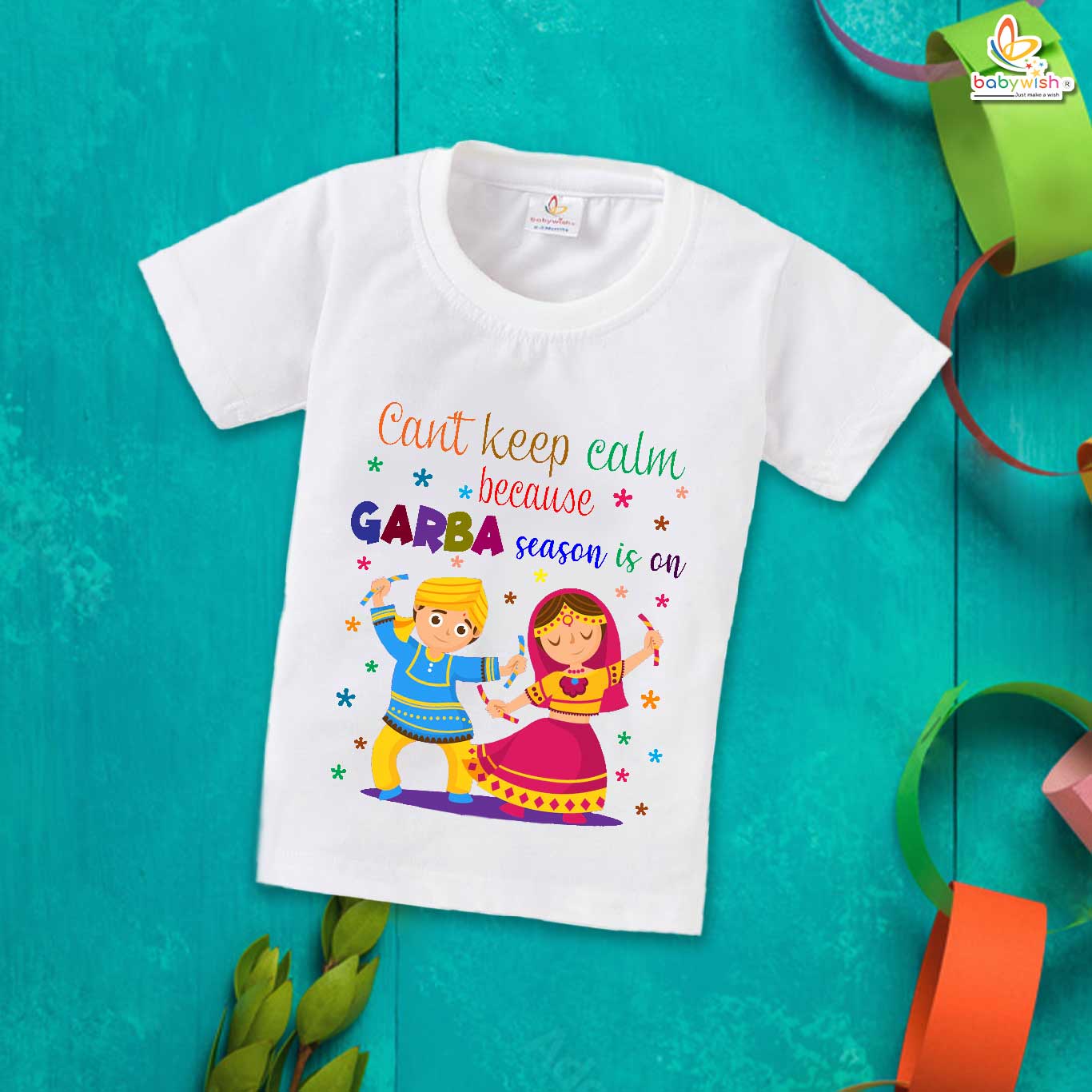 Babywish Baby Navratri T-shirt My First Dussehra Garba Season is On