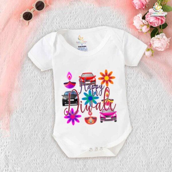 Babywish Baby Diwali Romper Bodysuit My First Diwali Diwali Festivals Celebration - Image 5