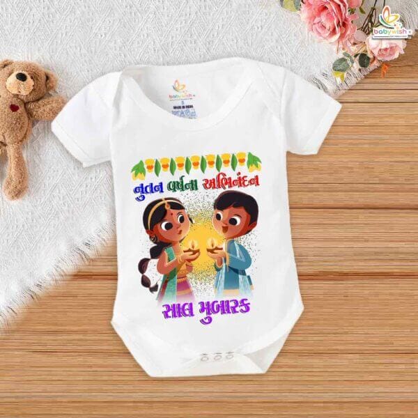 Babywish Baby Diwali Romper Bodysuit My First Diwali Diwali Ki Shubhkamna - Image 5