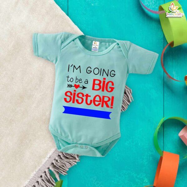 Brother-Sister Matching Rompers | "I'M GOING TO BE SISTER" Bodysuit | Adorable Sibling Announcement Outfit | Brother-Sister Baby Clothes | Babywish - Image 4
