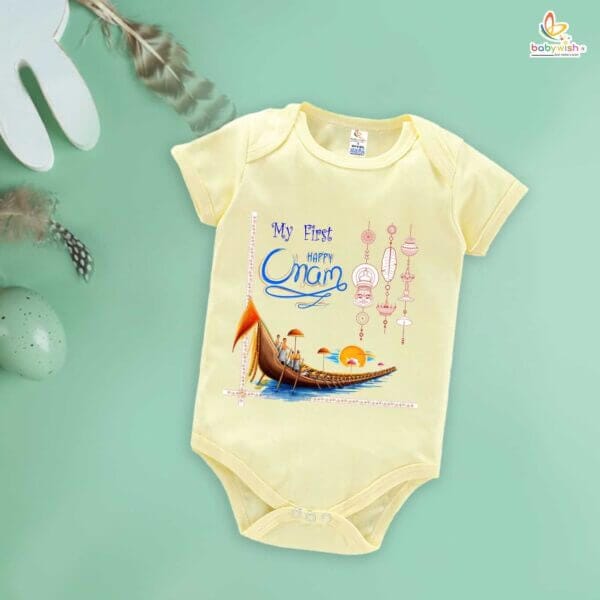 Babywish Onam Romper Brother Sister Matching dress for ONAM - Image 3