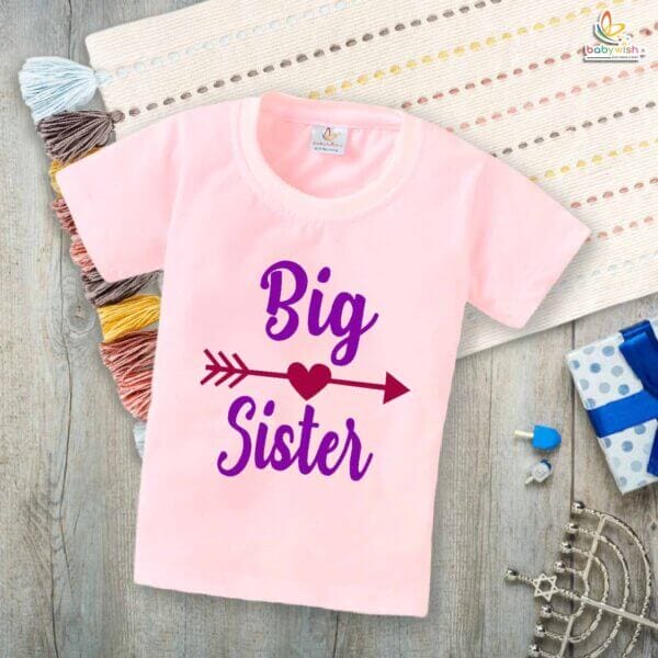 Big Sister T-Shirt | Matching Brother-Sister Outfits | Cute Sibling T-Shirts for Kids | My Brother-Sister Tee | Babywish - Image 3