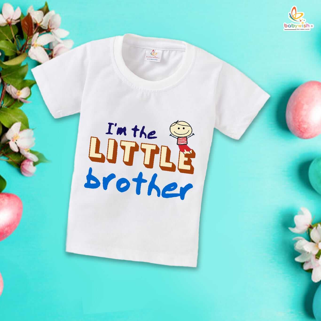 Rakshabandhan T-Shirt for Kids, Brother Sister Matching Outfit, Cute Rakhi Festival Gift Tee, Half Sleeve Cotton Topwear for Boys & Girls – Babywish