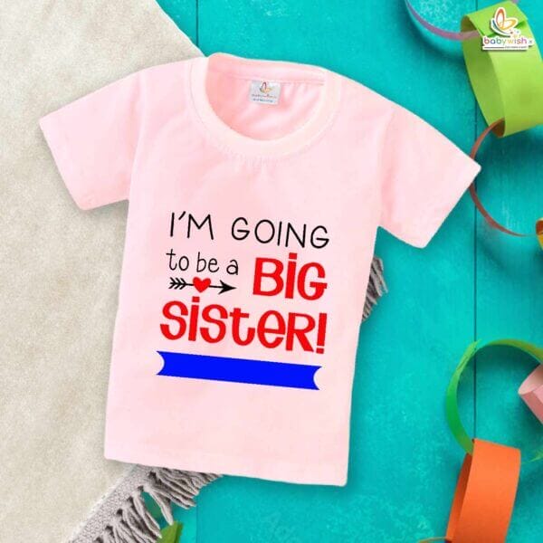I’m Going to Be a Sister T-Shirt – Brother & Sister Matching T-Shirt – Cute Big Sister Tee for Girls – Baby & Toddler Clothing – Babywish - Image 3