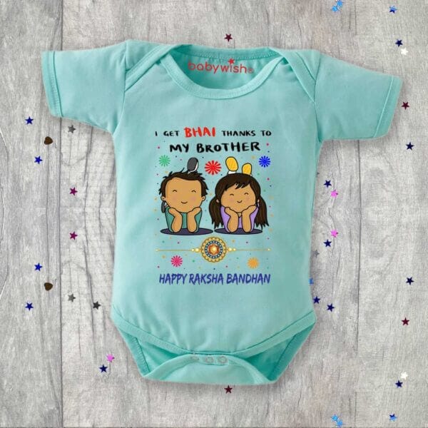 Babywish Rakshabandhan Romper Brother Sister Matching dress Rakshabandhan gift for Rakhi - Image 4