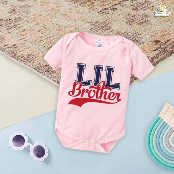 Lil Brother Romper – Brother & Sister Matching Bodysuits – Cute Baby Clothes for Little Brother and Big Sister – Soft Cotton Infant Outfit – Babywish - Image 3