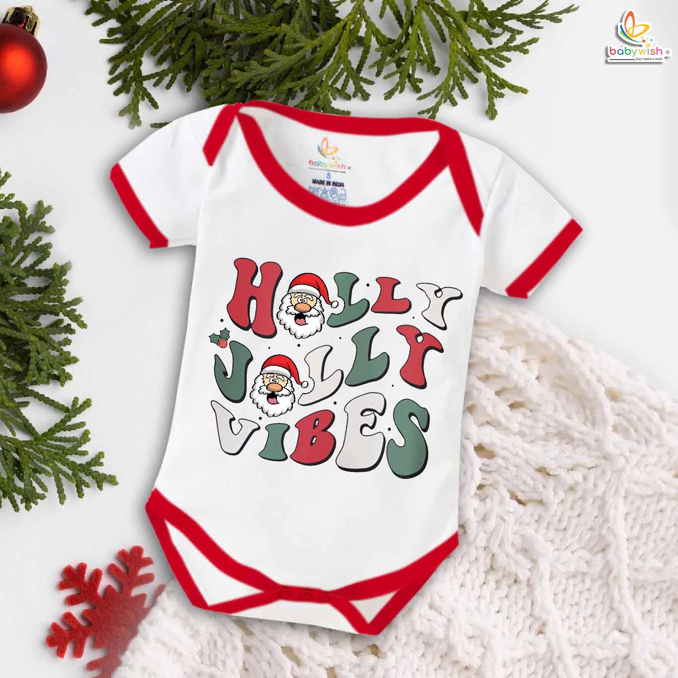 Babywish Christmas Romper Clothes My First Merry Christmas Bodysuits Holly Jolly Vibes