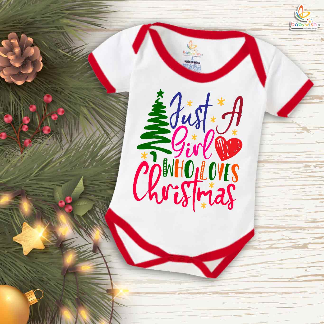 Babywish Christmas Romper Clothes My First Merry Christmas Bodysuits Just A Girl Who Loves Christmas