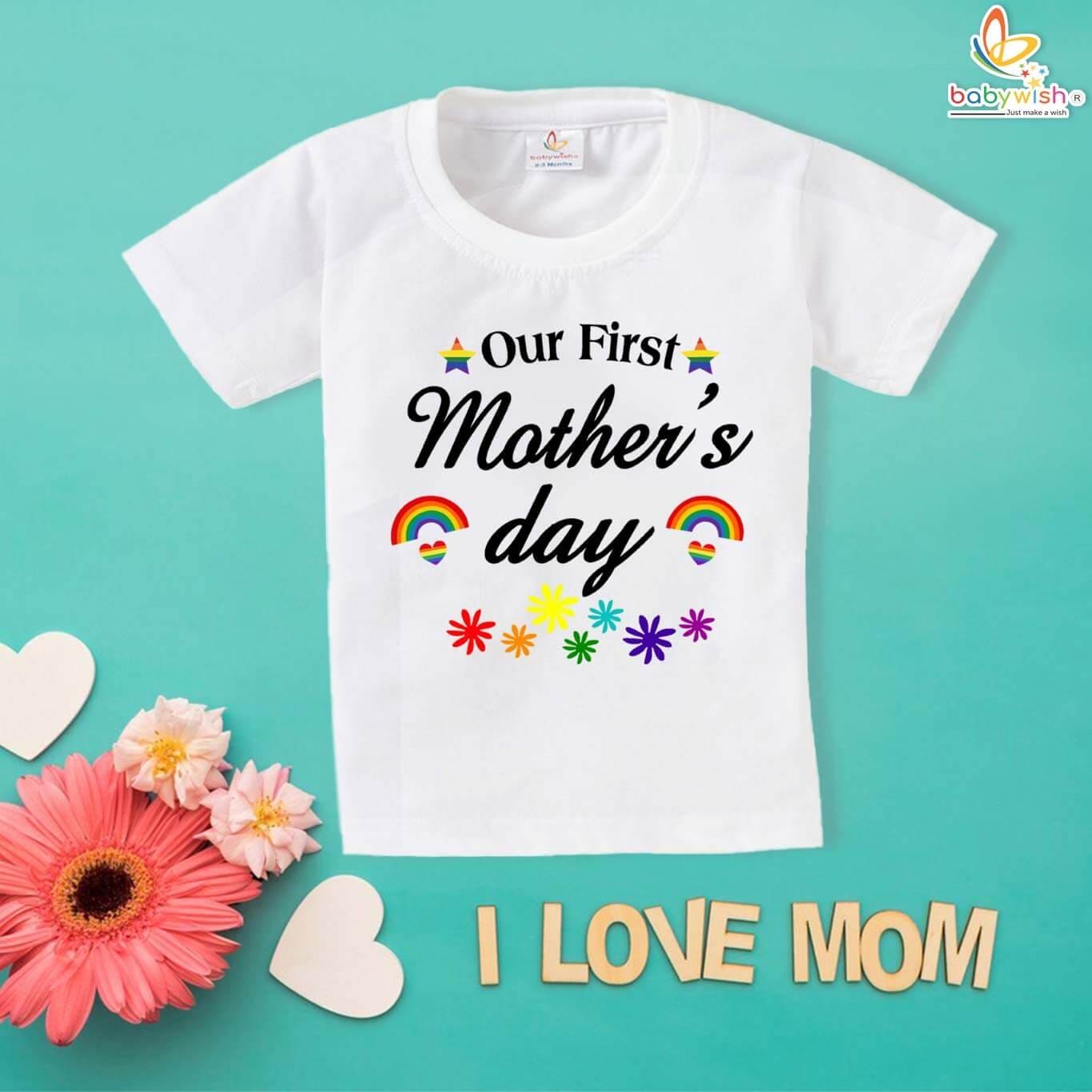 Babywish First Mother’s Day Rainbow T-shirt
