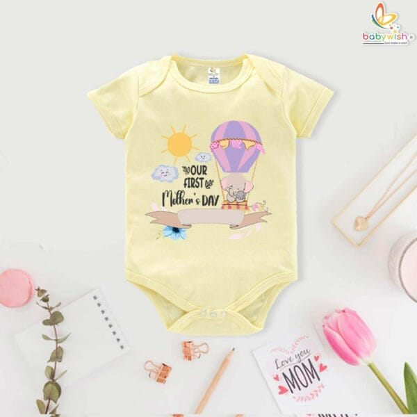 First Mothers Day Hot Air Balloon babywish Romper/Onesies - Image 4