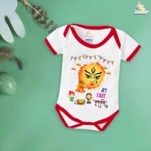 Babywish Baby Navratri Romper Bodysuit My First Dussehra First Navratri Celebrations