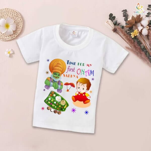 Babywish Onam Festivals Boys and Girls T-Shirt  Onam T-Shirts Half Sleeve - Image 4
