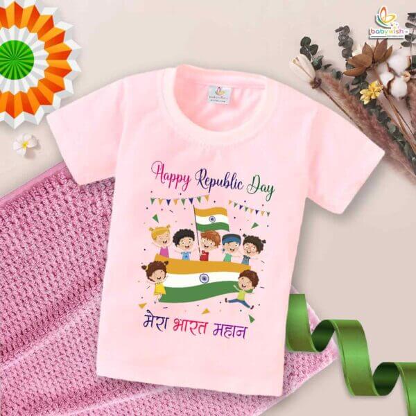 Babywish Republic Day T-shirt My First Republic Day T-shirt Happy Republic Day Mera Bharat Mahan - Image 3