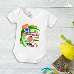 Babywish Independence Day T-Shirt for Boys and Girls 15th August Romper HAPPY INDEPENDENCE DAY