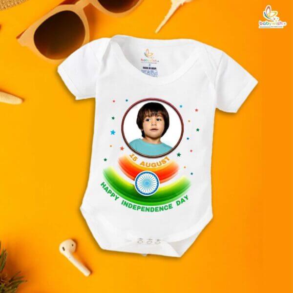 Babywish Independence Day T-Shirt for Boys and Girls 15th August Romper HAPPY INDEPENDENCE DAY
