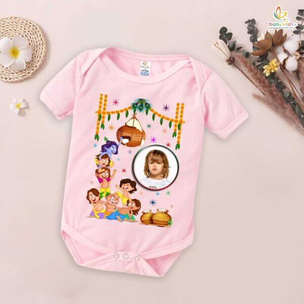 Babywish Dahi Handi Romper Brother Sister Matching dress for DHNDI - Image 4
