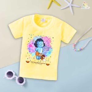 Babywish Krishna Janmashtami T-Shirt for Boys and Girls Krishna Janmashtami T-Shirts HAPPY KRISHNA JANMASHTAMI