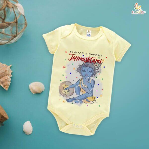 Babywish Krishna Janmashtami Romper Brother Sister Matching dress for KRIS JANM - Image 3