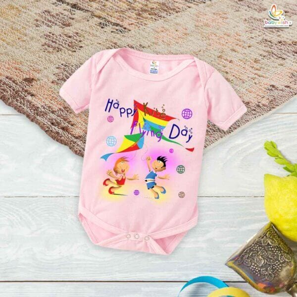 Happy Kite Flying Day – My First Makar Sankranti Baby Romper & Bodysuit for Newborns | Festive Baby Clothes for Sankranti | Babywish - Image 3