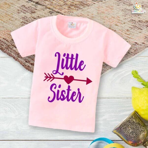 Lil Sister T-Shirt – Brother & Sister Matching Family T-Shirt – Cute "Lil Sister" Tee for Girls – Baby & Toddler Clothing – Babywish - Image 3