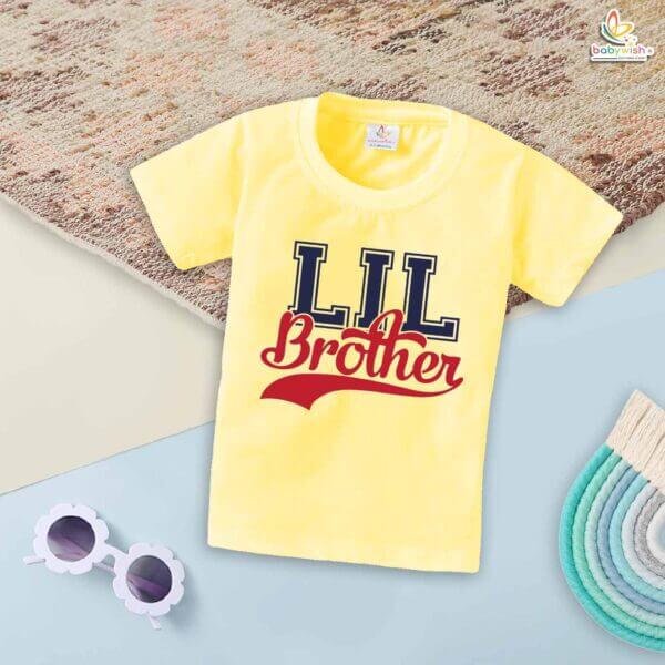 Lil Brother T-Shirt – Brother & Sister Matching Family T-Shirt – Cute "Lil Brother" Tee for Boys – Baby & Toddler Clothing – Babywish - Image 3