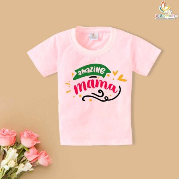 Babywish Mothers Day T-Shirt for kids Cute Amazing Mama Design Perfect Present for Mothers Day - Image 3