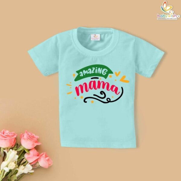 Babywish Mothers Day T-Shirt for kids Cute Amazing Mama Design Perfect Present for Mothers Day - Image 2