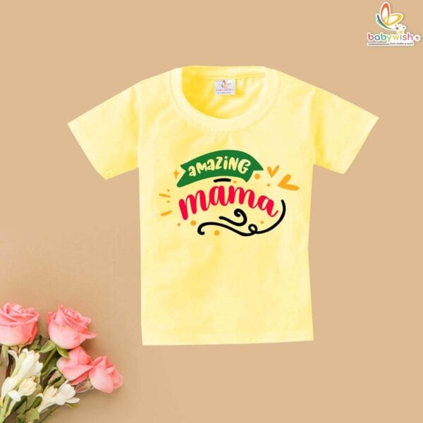 Babywish Mothers Day T-Shirt for kids Cute Amazing Mama Design Perfect Present for Mothers Day - Image 4
