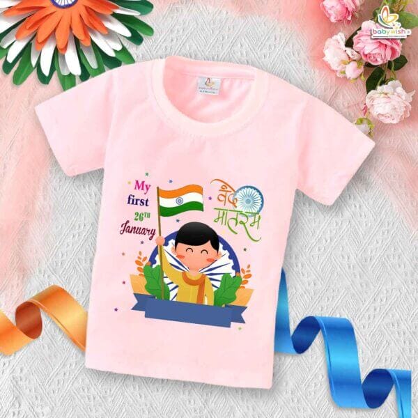 Babywish Republic Day T-shirt My First Republic Day T-shirt My First 26th January Vande Maataram - Image 3