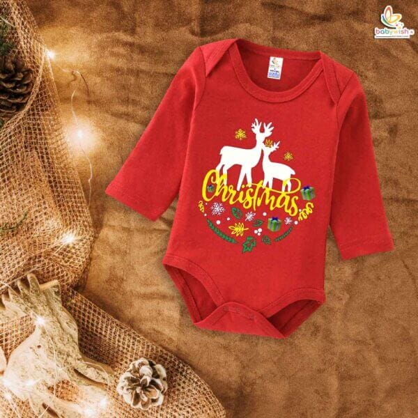 Babywish Christmas Romper Clothes My First Merry Bodysuit Romper Christmas 2 Dear Print