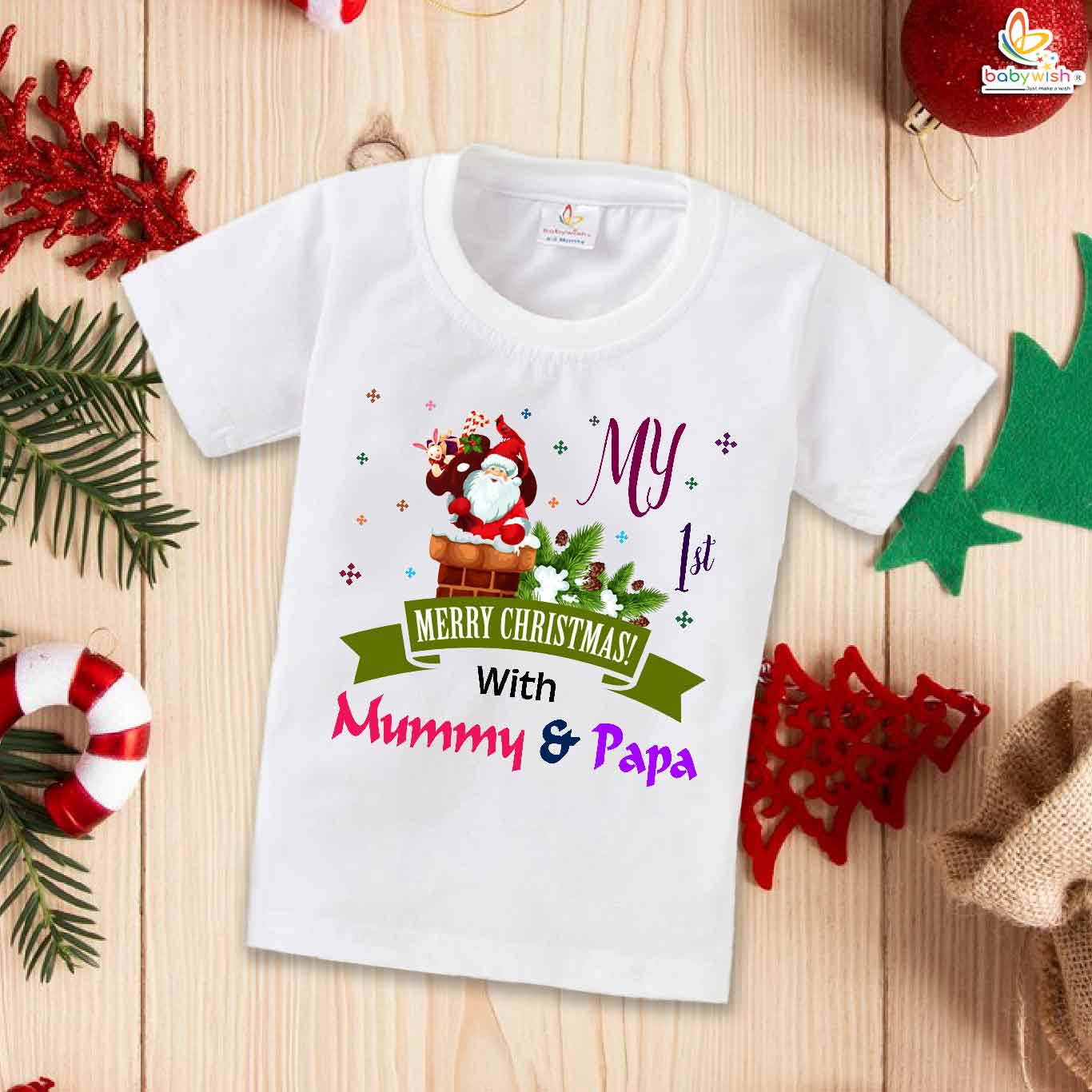 Babywish Christmas T-shirt My First Christmas T-shirt My First Merry Christmas