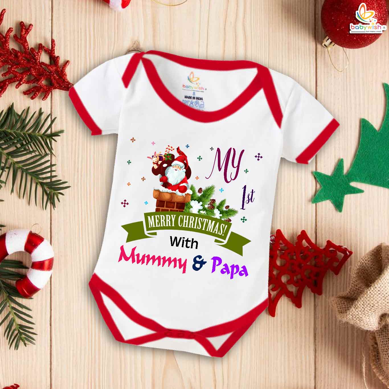 Babywish Christmas Romper Clothes My First Merry Christmas Bodysuits My First Merry Christmas