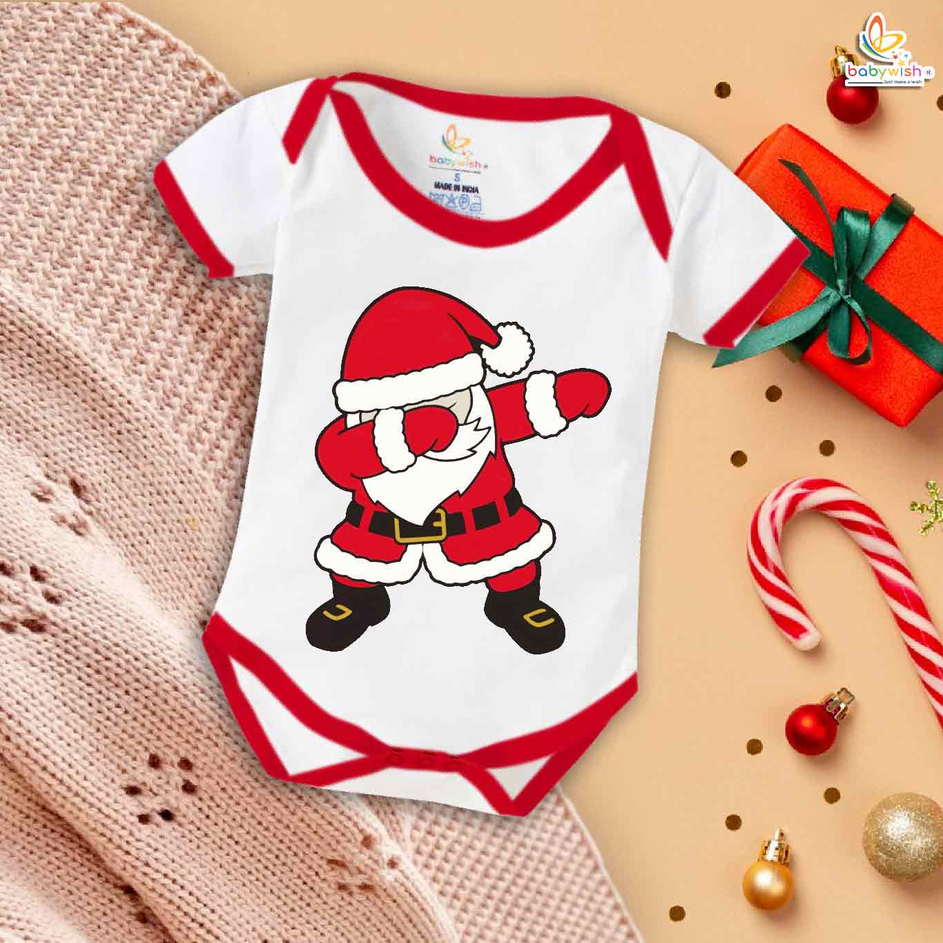 Babywish Christmas Romper Clothes My First Merry Christmas Bodysuits Santa Christmas Dance Print