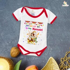 Babywish Baby Navratri Romper Bodysuit My First Dussehra Can't Keep Calm it's first Navratri