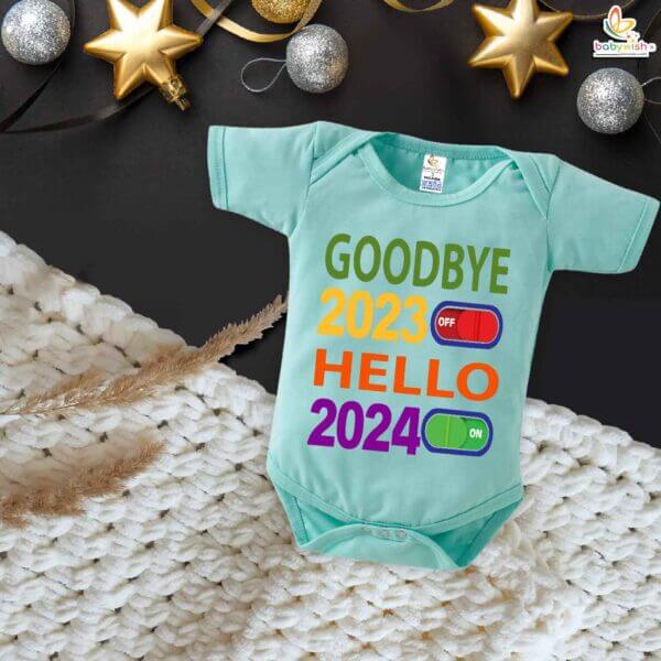 Babywish New Year Romper Clothes My First New Year Bodysuits Goodbye 2023 Hello 2024 - Image 2