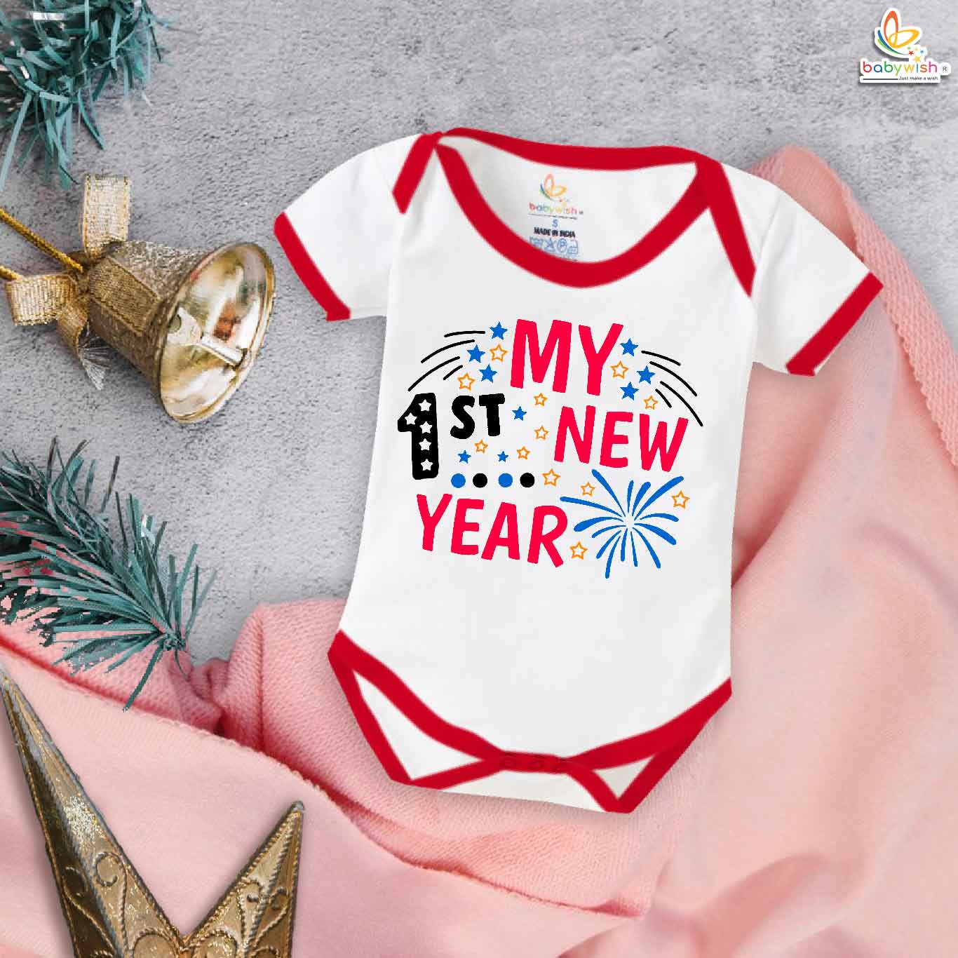 Babywish New Year Romper Clothes My First New Year Bodysuits My First New Year Design Printed