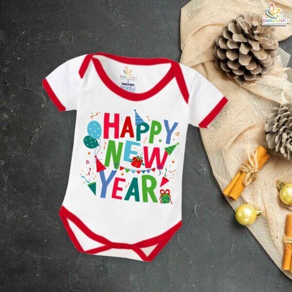 Babywish New Year Romper Clothes My First New Year Bodysuits Happy New Year With Gifts
