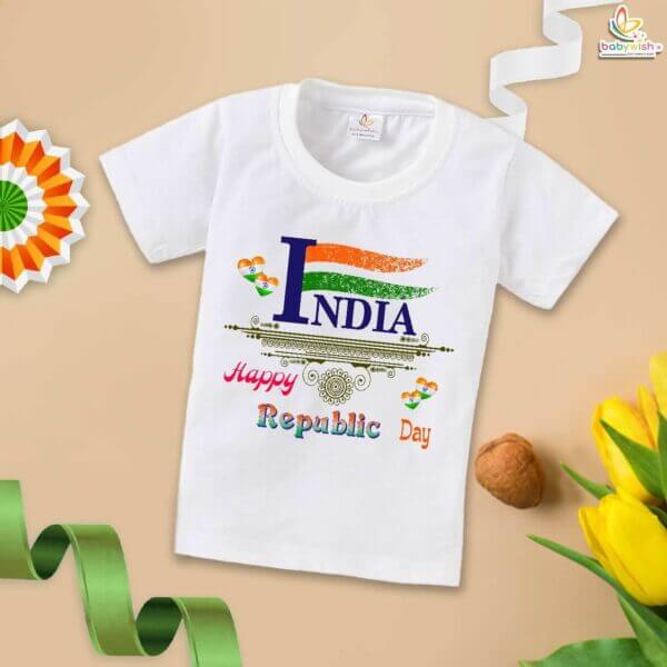 Babywish Republic Day T-shirt My First Republic Day T-shirt Happy Republic Day INDIA