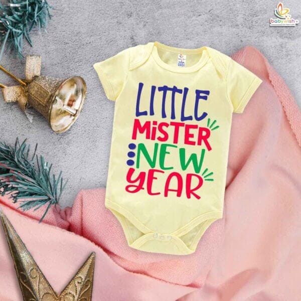 Babywish New Year Romper Clothes My First New Year Bodysuits Little Mister New Year Celebrations - Image 3