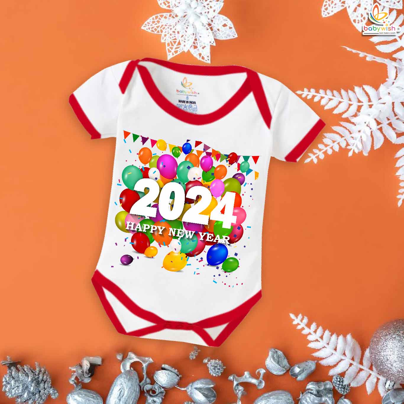 Babywish New Year Romper Clothes My First New Year Bodysuits Decorated Happy New Year