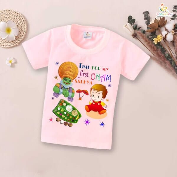 Babywish Onam Festivals Boys and Girls T-Shirt  Onam T-Shirts Half Sleeve - Image 2