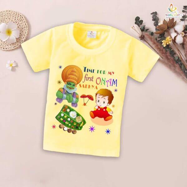 Babywish Onam Festivals Boys and Girls T-Shirt  Onam T-Shirts Half Sleeve