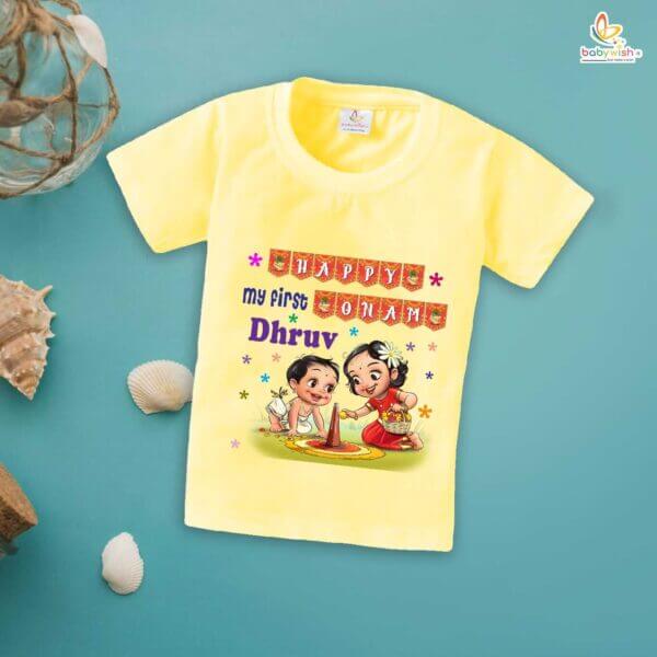 Babywish Onam Festivals Boys and Girls T-Shirt  Onam T-Shirts Half Sleeve - Image 2