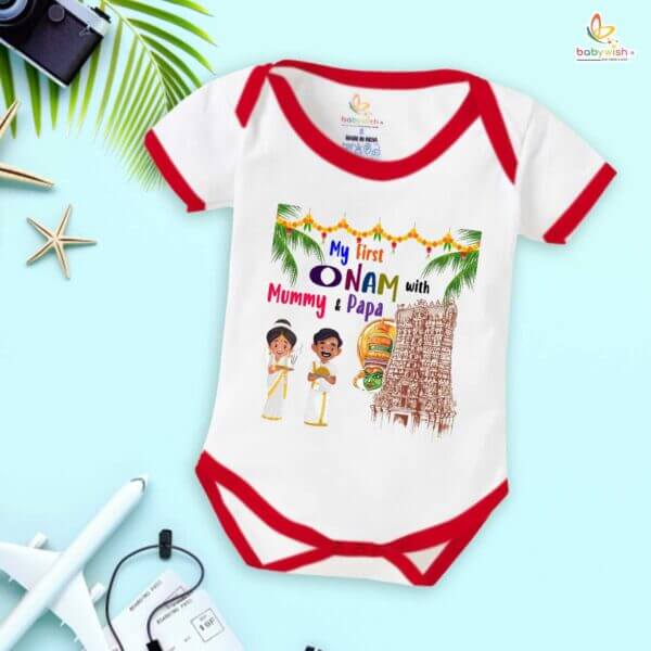 Babywish Onam Romper Brother Sister Matching dress for ONAM - Image 2