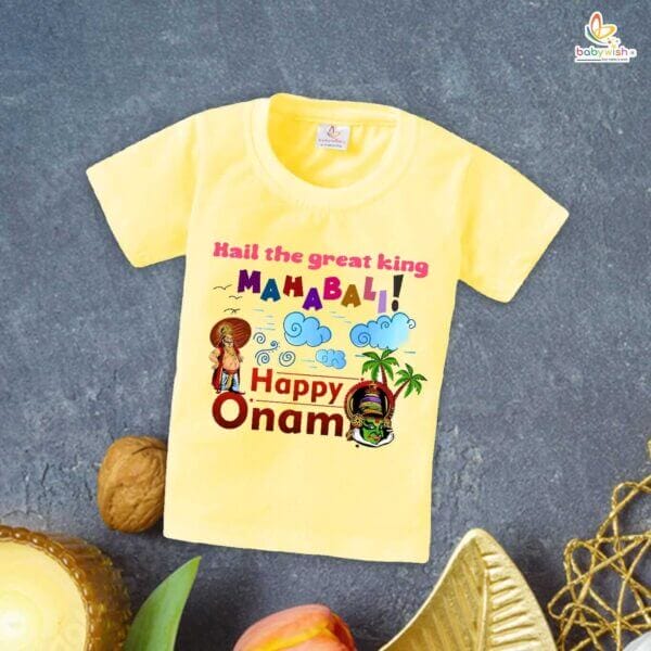 Babywish Onam Festivals Boys and Girls T-Shirt  Onam T-Shirts Half Sleeve - Image 2