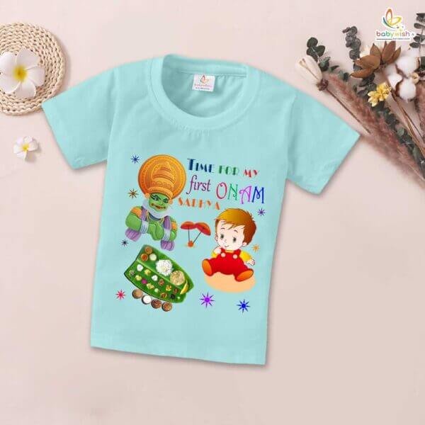 Babywish Onam Festivals Boys and Girls T-Shirt  Onam T-Shirts Half Sleeve - Image 3
