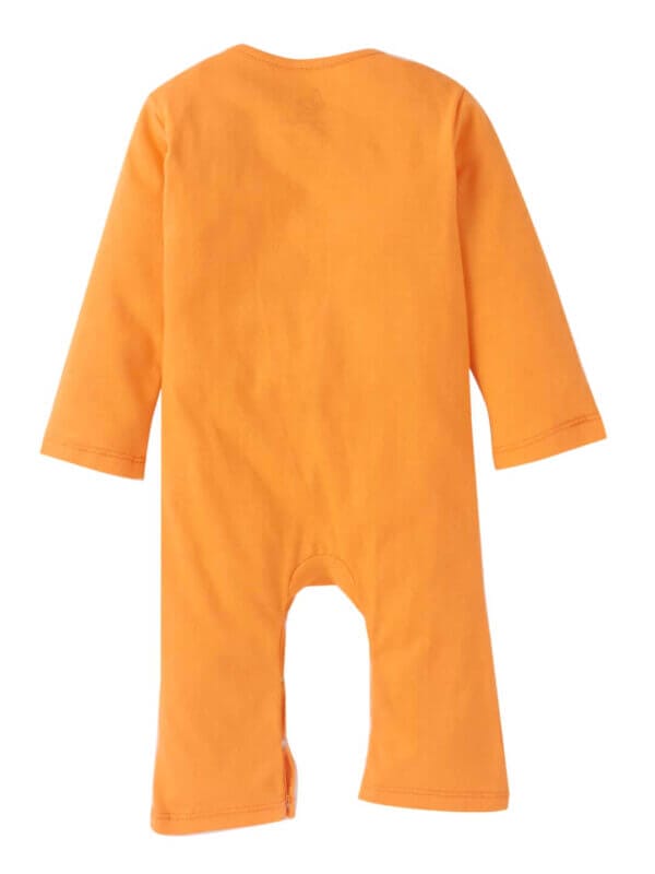 Baby Boy's and Baby Girl’s Bodysuits Cotton Full Sleeve Rompers Onesies for Infant Orange Rainbow Print Set of 2 - Image 3
