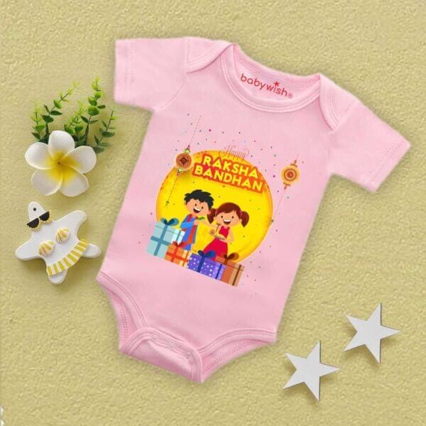 Babywish Rakshabandhan Romper Brother Sister Matching dress Rakshabandhan gift for Rakhi - Image 4