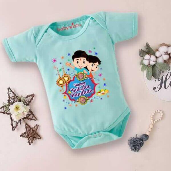Babywish Rakshabandhan Romper Brother Sister Matching dress Rakshabandhan gift for Rakhi - Image 4